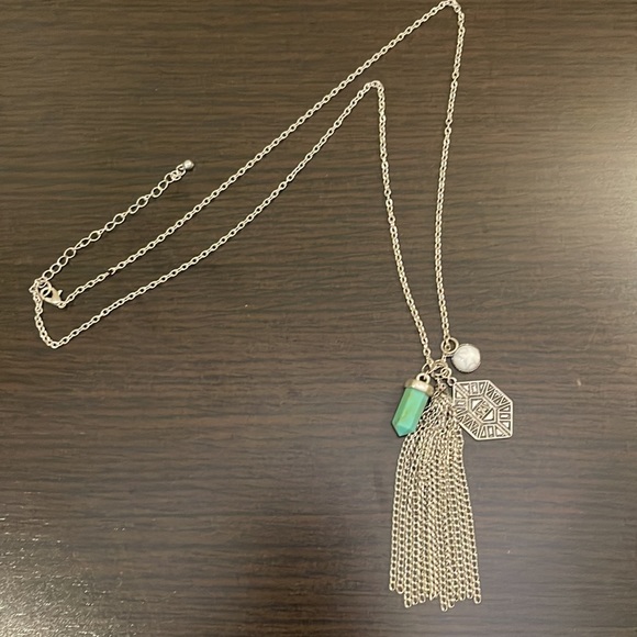 Long Silver Boho Necklace - Picture 3 of 3